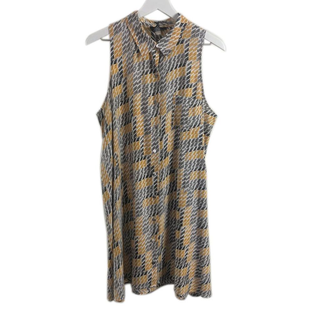 Alfani size 4 Black & yellow collared dress